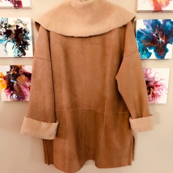 Post Card Authentic Italian Sheepskin Shearling Coat/Jacket Made in Italy. - Picture 3 of 6